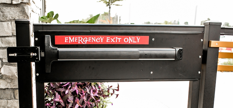emergency push bar installation in Solvang